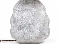 Gary DiPasquale Gary Dipasquale Contemporary Gray Textured Ceramic Bulbous Form Table Lamp - 3171012