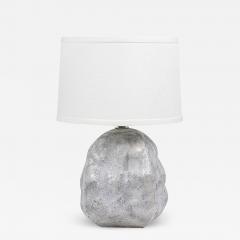 Gary DiPasquale Gary Dipasquale Contemporary Gray Textured Ceramic Bulbous Form Table Lamp - 3179096