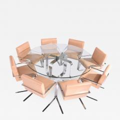 Gary Gutterman Gary Gutterman Stainless Steel Dining Table and Chair Set Axius Designs 1970 - 1292701