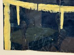 Gary Komarin Blue and Yellow Contemporary Cake Painting American 21st C  - 4005336
