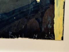 Gary Komarin Blue and Yellow Contemporary Cake Painting American 21st C  - 4005337