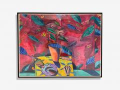 Gary Komarin Contemporary Oil on Paper Large Abstract Painting USA 1987 - 4282601