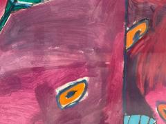 Gary Komarin Contemporary Oil on Paper Large Abstract Painting USA 1987 - 4282608