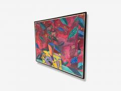 Gary Komarin Contemporary Oil on Paper Large Abstract Painting USA 1987 - 4282611