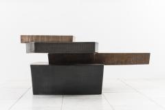 Gary Magakis Gary Magakis Bronze and Steel Stacked Low Table with Drawer USA - 2019689