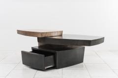 Gary Magakis Gary Magakis Bronze and Steel Stacked Low Table with Drawer USA - 2019694