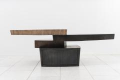 Gary Magakis Gary Magakis Bronze and Steel Stacked Low Table with Drawer USA - 2019696