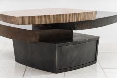 Gary Magakis Gary Magakis Bronze and Steel Stacked Low Table with Drawer USA - 2019698