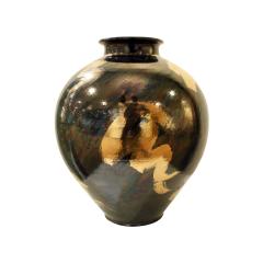 Gary McCloy Gary McCloy Ceramic Vase with Gunmetal and Gold Glazes 1980s - 564026