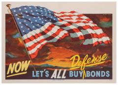 Gary Orr Now Lets All Buy Defense Bonds Vintage Poster by Gary Orr 1950 - 3902560