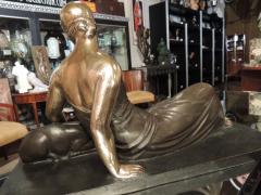 Gaston B guin French Art Deco Golden Bronze Sculpture by Gaston Beguin - 1386913
