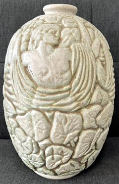Gaston Goor Lady of the Water Lilies vase sculpted by Auguste Goor for Mougin Freres  - 4137175