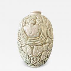 Gaston Goor Lady of the Water Lilies vase sculpted by Auguste Goor for Mougin Freres  - 4137513