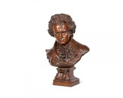 Gaston Leroux A Monumental Richly Patinated Bronze Bust of Beethoven by G Leroux - 3910426