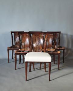 Gaston Poisson A Set of Six French Art Deco Mahogany Dining Chairs by Gaston Poisson - 4470737