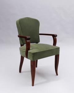 Gaston Poisson Fine French Art Deco Mahogany Armchair by Gaston Poisson - 4657391