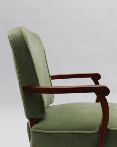 Gaston Poisson Fine French Art Deco Mahogany Armchair by Gaston Poisson - 4657407
