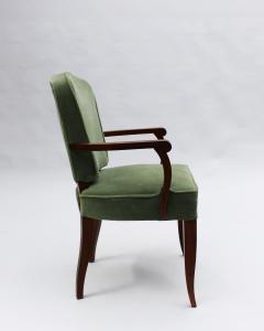 Gaston Poisson Pair of Fine French Art Deco Mahogany Armchairs by Gaston Poisson - 4317208