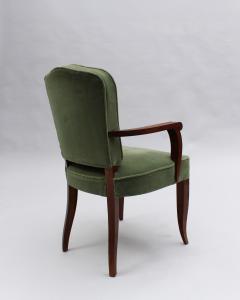 Gaston Poisson Pair of Fine French Art Deco Mahogany Armchairs by Gaston Poisson - 4317210