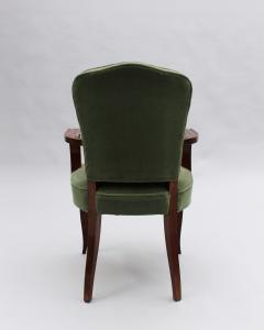 Gaston Poisson Pair of Fine French Art Deco Mahogany Armchairs by Gaston Poisson - 4317211