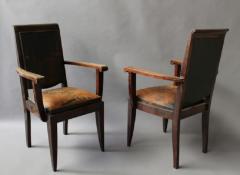 Gaston Poisson SET OF 10 FRENCH ART DECO MAHOGANY CHAIRS BY GASTON POISSON 8 SIDE AND 2 ARM  - 1030829