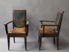 Gaston Poisson SET OF 10 FRENCH ART DECO MAHOGANY CHAIRS BY GASTON POISSON 8 SIDE AND 2 ARM  - 1030832