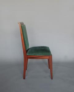 Gaston Poisson Set of 10 Fine French Art Deco Solid Mahogany Dining Chairs by Gaston Poisson - 4381935
