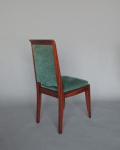 Gaston Poisson Set of 10 Fine French Art Deco Solid Mahogany Dining Chairs by Gaston Poisson - 4381938