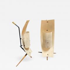 Gastone Colliva Pair of Sculptural Table Lamps in Brass and metal Italy 1965 - 1210532