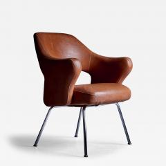 Gastone Rinaldi Gastone Rinaldi Lounge Chair Model P16 in Skai upholstery Italy 1950s - 3661767