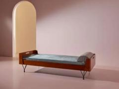 Gastone Rinaldi Gastone Rinaldi plywood metal and brass daybed by Rima Italy 1950s - 3791637