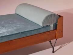 Gastone Rinaldi Gastone Rinaldi plywood metal and brass daybed by Rima Italy 1950s - 3791638