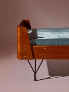 Gastone Rinaldi Gastone Rinaldi plywood metal and brass daybed by Rima Italy 1950s - 3791644