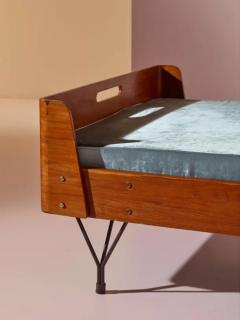 Gastone Rinaldi Gastone Rinaldi plywood metal and brass daybed by Rima Italy 1950s - 3791655