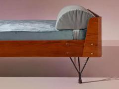 Gastone Rinaldi Gastone Rinaldi plywood metal and brass daybed by Rima Italy 1950s - 3791668