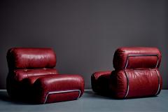Gastone Rinaldi Newly upholstered Pair of Space Age Lounge Chairs attributed to Gastone Rinaldi - 4813858
