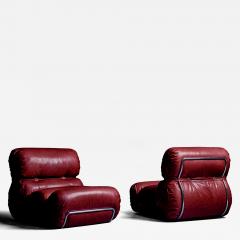Gastone Rinaldi Newly upholstered Pair of Space Age Lounge Chairs attributed to Gastone Rinaldi - 4816660