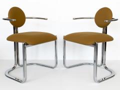 Gastone Rinaldi Pair of Chrome Armchairs by Gastone Rinaldi for Thema Italy - 1096779