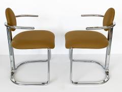 Gastone Rinaldi Pair of Chrome Armchairs by Gastone Rinaldi for Thema Italy - 1096782