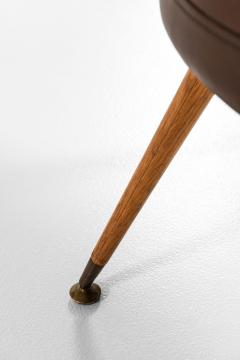 Gastone Rinaldi Pair of Easy Chairs in Oak Brass Leather Upholstery by Gastone Rinaldi 1954 - 4467624