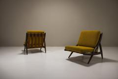 Gastone Rinaldi Set Of Two P 94 Lounge Chairs In Walnut And Ash By Gastone Rinaldi Italy 1957 - 3384787
