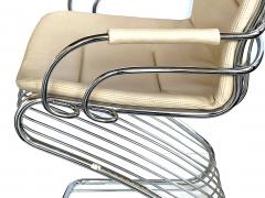 Gastone Rinaldi Set of four Gastone Rinaldi for Rima tubular chrome cantilever arm chairs - 2809223