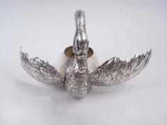 Gebr der Neumann Pair of German Silver Swans with Hinged Wings by Gebr der Neumann - 3769720