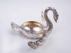 Gebr der Neumann Pair of German Silver Swans with Hinged Wings by Gebr der Neumann - 3769722