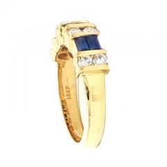 Gemlok Sapphire and Diamond 18kt Band Ring - 4615877