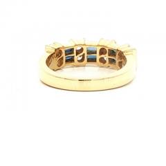 Gemlok Sapphire and Diamond 18kt Band Ring - 4615879