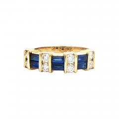 Gemlok Sapphire and Diamond 18kt Band Ring - 4616137