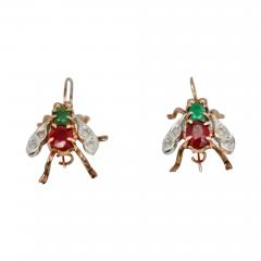 Gemstone 14K Yellow Gold Fly Earrings - 3563787