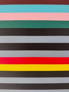Gene Davis Mid century Hard Edge Colorful Lines Painting Gene Davis Manner Abstract - 4571951