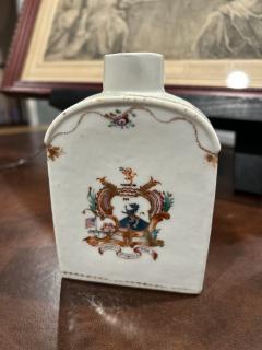 General Giles 1759 1825 Chinese Export Porcelain Armorial Tea Caddy  - 4135486